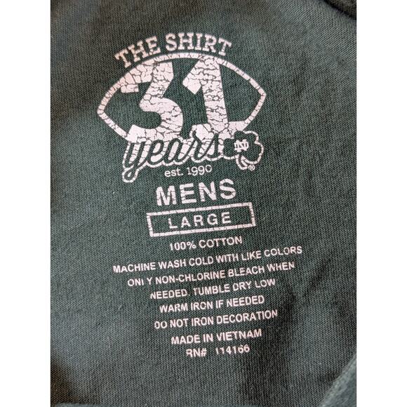 Notre Dame Fightin Irish "The Shirt" 2020 Long Sleeve Men's Large Green See Pics - Picture 8 of 10